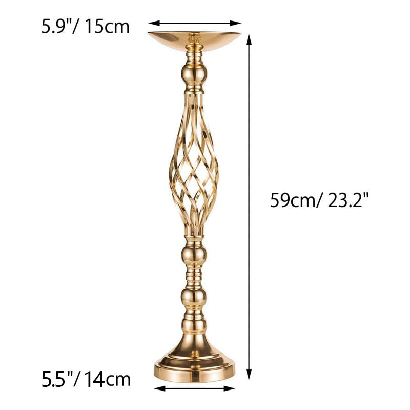 Tables Candle Holder Ornaments Gold Wrought-iron Vase Candle Holder Wedding Flower Ware Wedding Props Home Decor