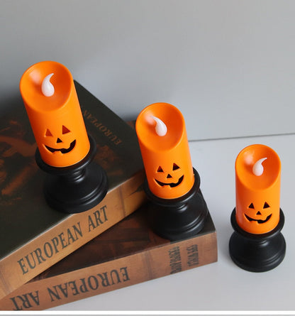 Halloween Candle Light LED Wolorful Candlestick Table Top Dekorasi Labu Pesta Happy Halloween Pesta Dekorasi Untuk Rumah 2023