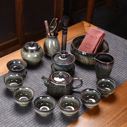 Ceramiczny chiński zestaw herbaty czajniczka gajwan ceremonia luksusowe setki kung fu herbaciarnia