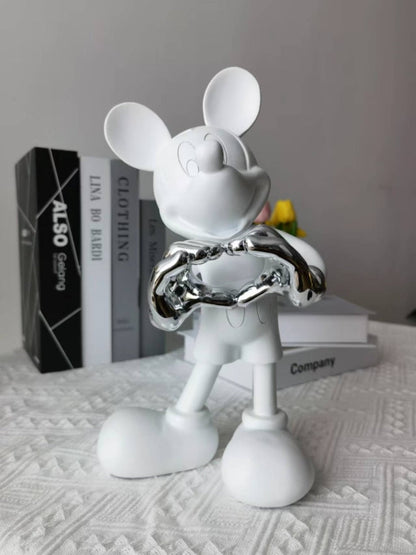 29/30cm Disney Mickey Mouse Figür Mickey Hoş Geldiniz Konuklar Çocuk Oyuncak Reçine Modeli Oturma Ev Mobilyası Cadılar Bayramı Hediyesi