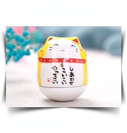Japanilainen keraaminen daruma käsityö sarjakuva onnekas kissan omaisuus koriste maisema kodinsisustustarvikkeet lahjat olohuoneen sisustus