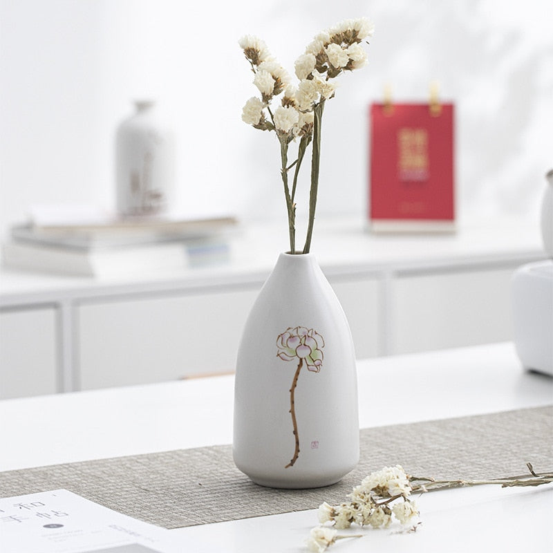 בקבוק ניחוח קרמי יצירתי דחיסת אגרטל קרמיקה פרחים הידרופוניים