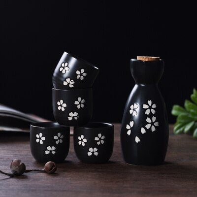 Pot Sake Jepang Set Buah Mug Buah Sake Cangkir Rumah Tangga Baijiu Wine Mug Keramik Sake Wine Set