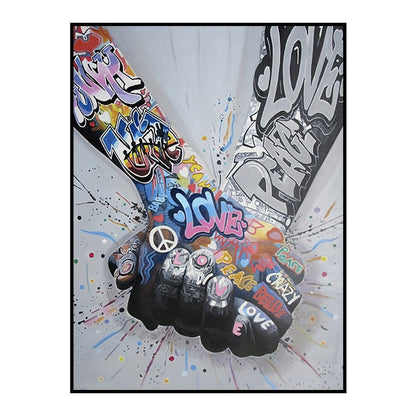 Balloon Dog Graffiti Canvas Painting Nordic Pop Style Poster Poster Ruang Tamu Ruang Tamu Seni Cetak Hiasan Rumah Moden Estetik