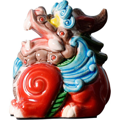 Ceramiczne Chiny Zakazane miasto w stylu Lucky Paixiu Town House Dekoracja domu Śliczna zwierzęta prezent wejściowy Office Dekoracja biura