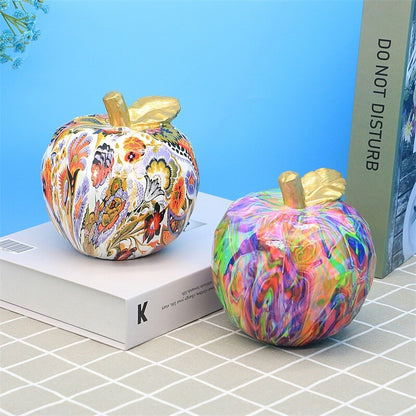 Creative Colorful Apple Ornaments Resin Crafts Home Living Room Cabinet Desktop Fruit Ornaments Gifts Souvenirs Wine Rack Crafts