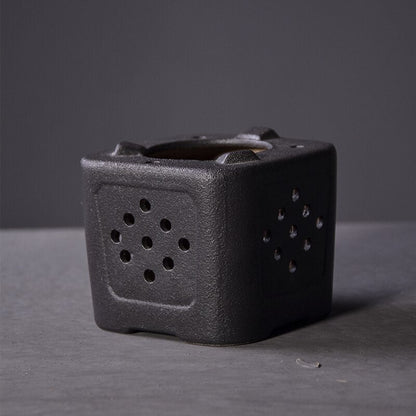 إبريق شاي كيوسو من السيراميك من الفخار الأسود - وعاء شاي للشرب، 500 مل