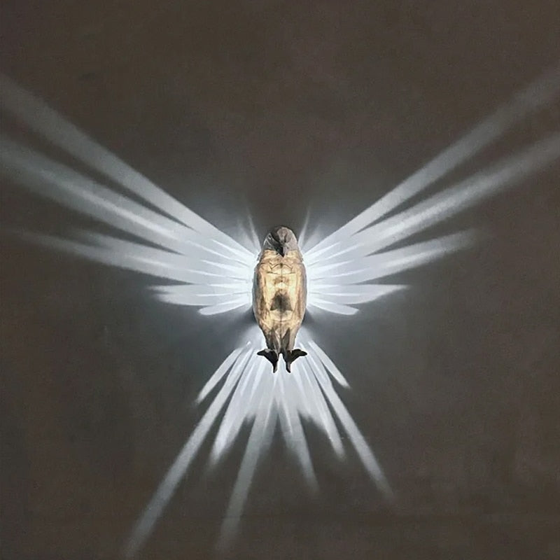 مصباح إسقاط على شكل حيوان LED من Lofytain على شكل بومة أسد نسر ضوء ليلي على شكل حيوان شمعدان جداري لغرفة النوم والدراسة زينة زينة
