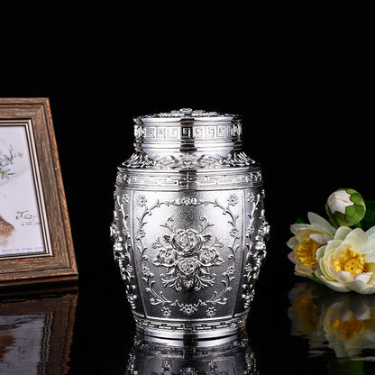 Container voor askistdoos urnen voor menselijke as huisdier herdenkingsmerende urns metaal crematie urns kleine dieren urn Funeral