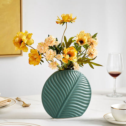 Decoração de casa moderna nórdica vasos de flores de cerâmica Decoração sala de estar de mesa de mesa de mesa de mesa Acessórios para artes criativas decorativas