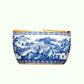 Jingdezhen handbemalte blaue und weiße Landschafts-Meistertasse mit Intarsien aus goldener Keramik, Kung-Fu-Teeservice, Teetasse, hochwertige Teeschale 
