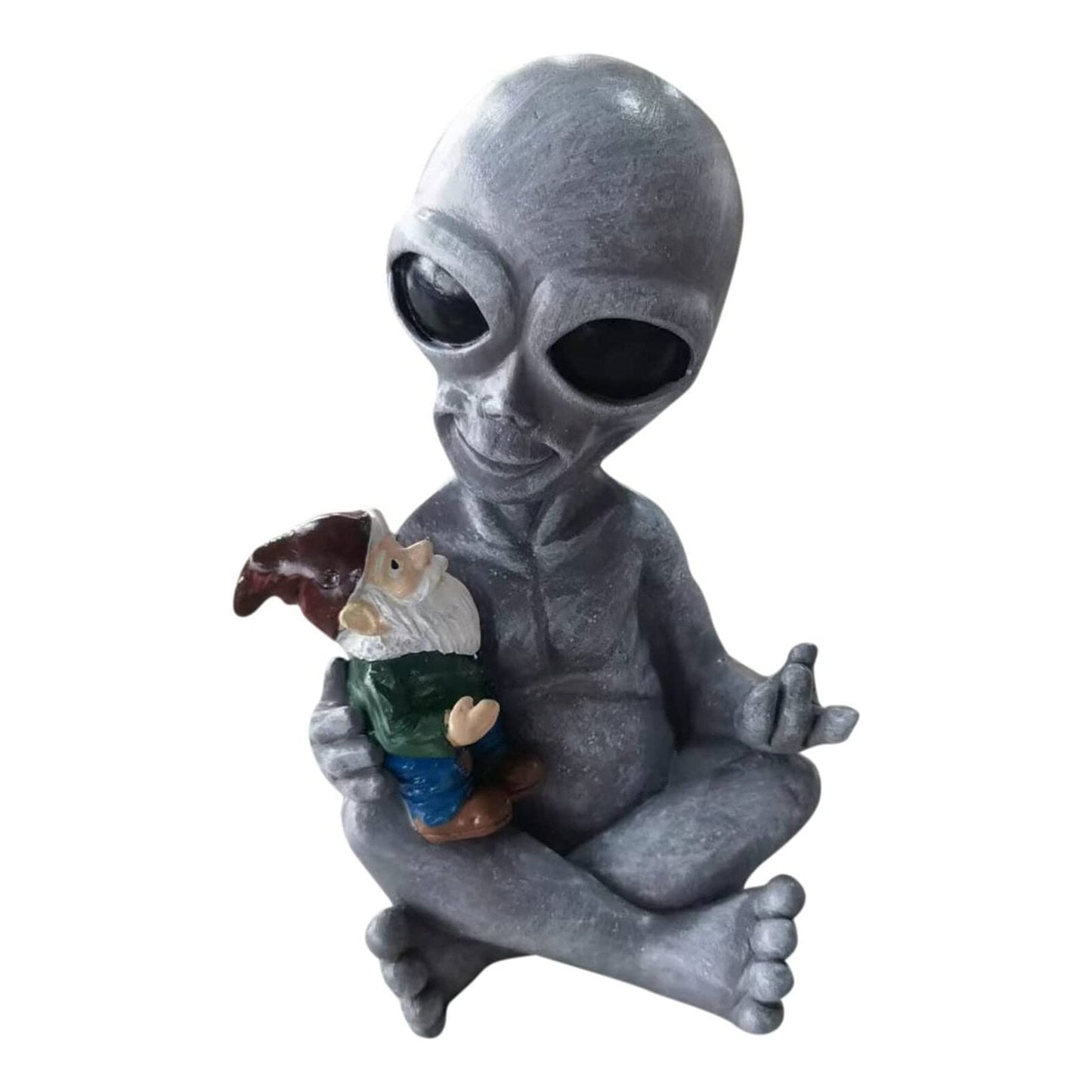 Ornement Unique de Gnome extraterrestre en résine ET, Figurines décoratives, Statue de nain, artisanat, décoration de jardin de noël, de bureau, de maison 