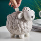 Tirelire créative nordique Kawaii en forme de petit mouton, boîte d'épargne pour chambre d'enfant, décoration de bureau, rangement de pièces de monnaie, ornements d'animaux 