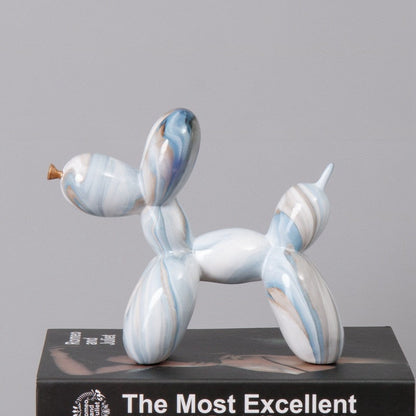 Nordic Modern Art Resin Graffiti Sculpture Ballon Dog Standbeeld Creatief gekleurd Craft Figurine Gift Home Office Desktop Decor