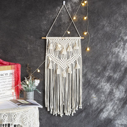 Macrame Dream Catcher Large Wall Hanging Home Decor Dreamcatcher Cotton Rope Tassel Woven Bohemian Wall Hanging Room Decoration