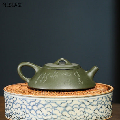 Yixing te pot lilla ler filter sten scoop tekande skønhed kedel rå malm håndlavet boutique te sæt tilpasset autentisk 120 ml