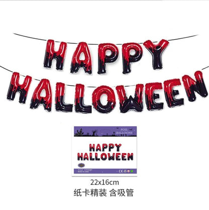 Halloween Halloween Labu Balon Hantu Witch Bat Spider Foil Ballon Anak Angin Tepuk Mainan Globos Halloween Party Supplies