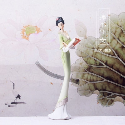 Classique chinois dames résine décoration créative chambre étude salon maison artisanat décoration de la maison