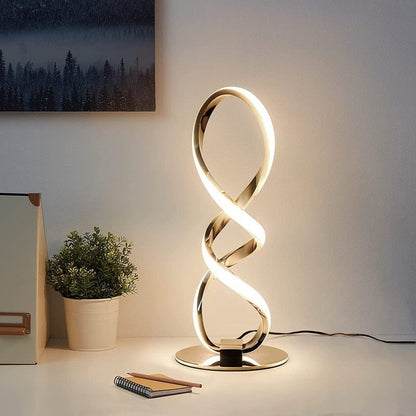 Lampada da tavolo a LED in argento moderno Lumo regolabile camera da letto Luce Studio Decorazione per la casa Desktop Light Manotte notturna