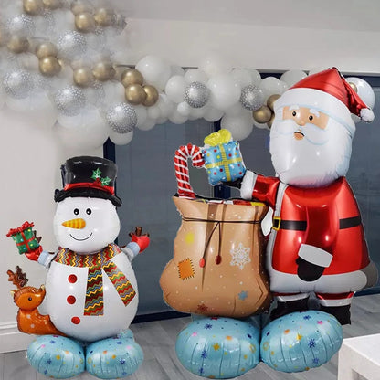 Folia świąteczna Święty Mikołaj Balony Snowman Elk Choink Tree Balloony na świąteczne nadmuchiwane dekoracje imprezowe wystrój imprezy domowej