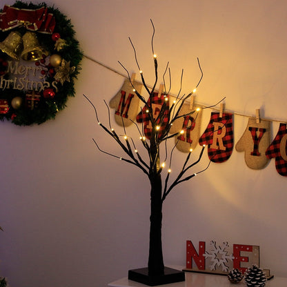 أضواء LED البتولا زينة الهالوين عطلة لوازم الحفلات الجدول أضواء شجرة عيد الميلاد ديكور المنزل إعداد المشهد