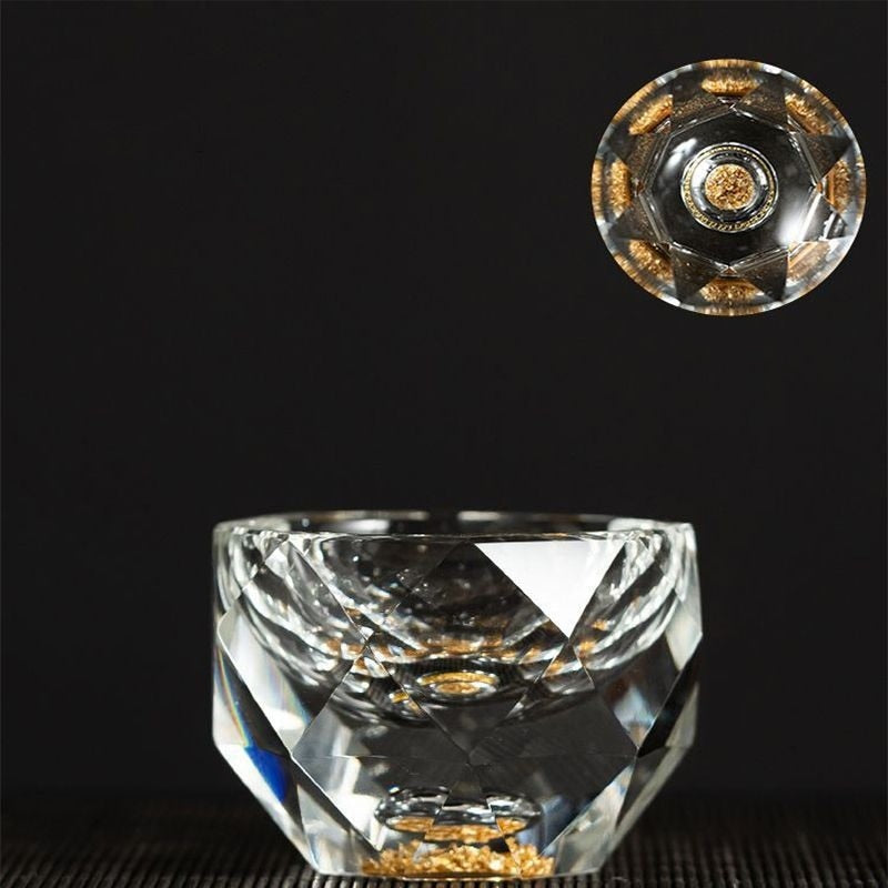 50 ml diamantskärning av kristallens spritglasögon Vodka sköt glas vinglas med whisky glas sprit sake soju Brandy te cup