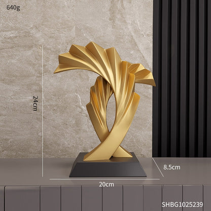 Guldskulpturer og figur Feng Shui Office Accessories Eagle Skulpturer & figurer til indvendige ornamenter til værelser Desk hjem
