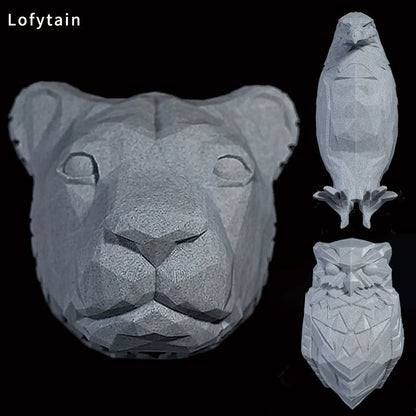 Lofytain LED lampe de Projection animale hibou Lion aigle veilleuse Animal applique murale étude chambre décoration ornements 