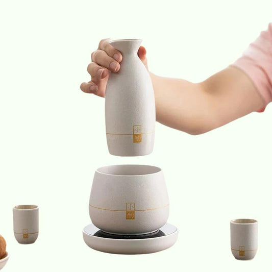 Kreatif Wain Pemanasan Seramik Hot Saki Minum Sake-Refame Sake Set Sake dan Cups dengan Hangat Keep Sake Smok Simpanan
