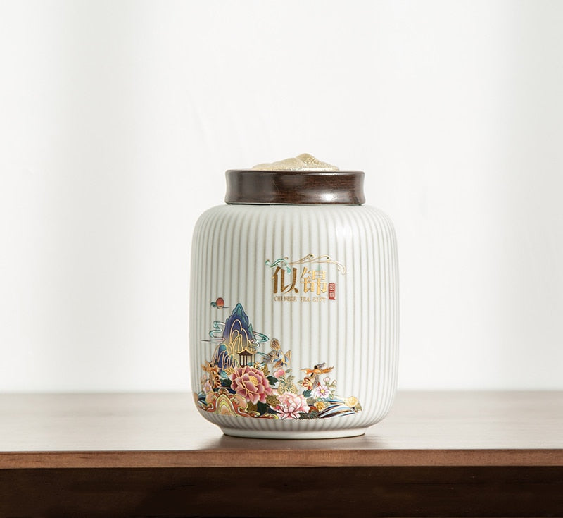 Wysokiej klasy ceramika pojemnik na herbatę pojemnik do przechowywania w gospodarstwie domowym o dużej pojemności podróżny uszczelniony słoik na herbatę kawa w proszku cukierki pojemnik na przyprawy