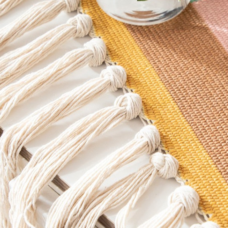 Богемский гобелен макраме настенные подвески Home Decor Cotton Linen лента ручной работы ручной работы
