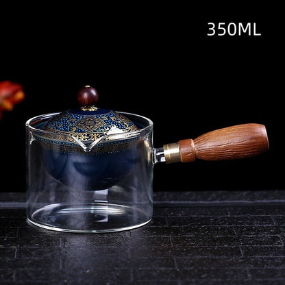 Keramisch glazen theepot Chinese gongfu theepot 360 rotatie theemaker automatische enkele pot theepot voor thee