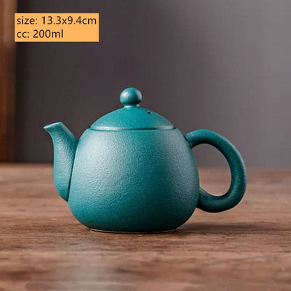 Kreativ grov keramik teapot te infuser antik sort porcelæn puer'eh te pot japansk tesæt håndlavet keramisk teaway