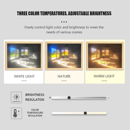 LED装飾ライトペインティングベッドサイドピクチャースタイルクリエイティブモダンシミュレーションサンシャインドローイングナイトライトギフト