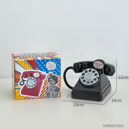 Dekorativní figurky Vintage telefonní peníze Úspora krabic Klasická kancelářská příslušenství Kreativní prasátko Bank Narozeniny dárky