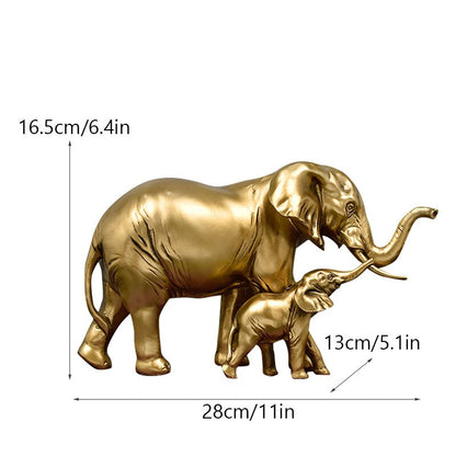 내부 재산을위한 수지 코끼리 인형 럭키 장식 홈 컬렉션 장식 액세서리 거실 대상
