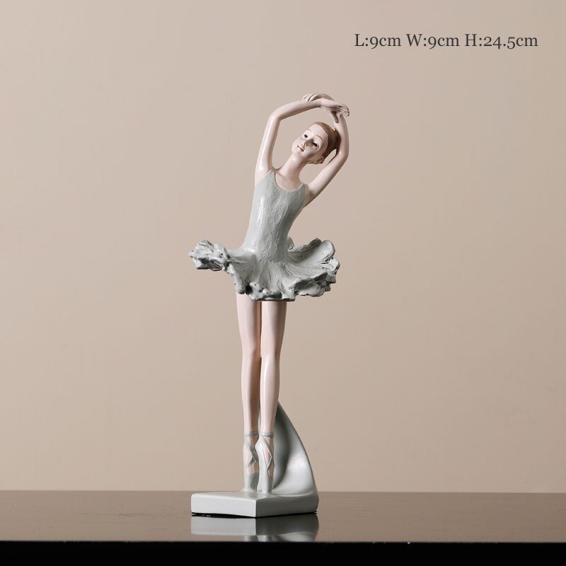 Nordic Style Ballet Girl -patsaat Luovat kodinsisustushartsi balettihahmot kodin olohuoneen sisustuslahja tyttöystävälle