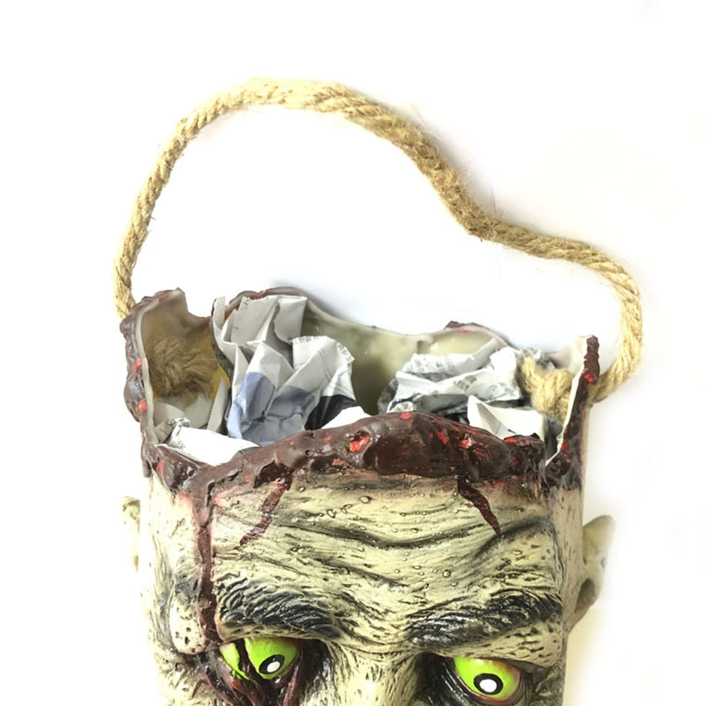 Halloween tygväska zombie monster godis väska trick eller behandla spöke festival parti lycklig dag dekor för barn presentpåse tillbehör