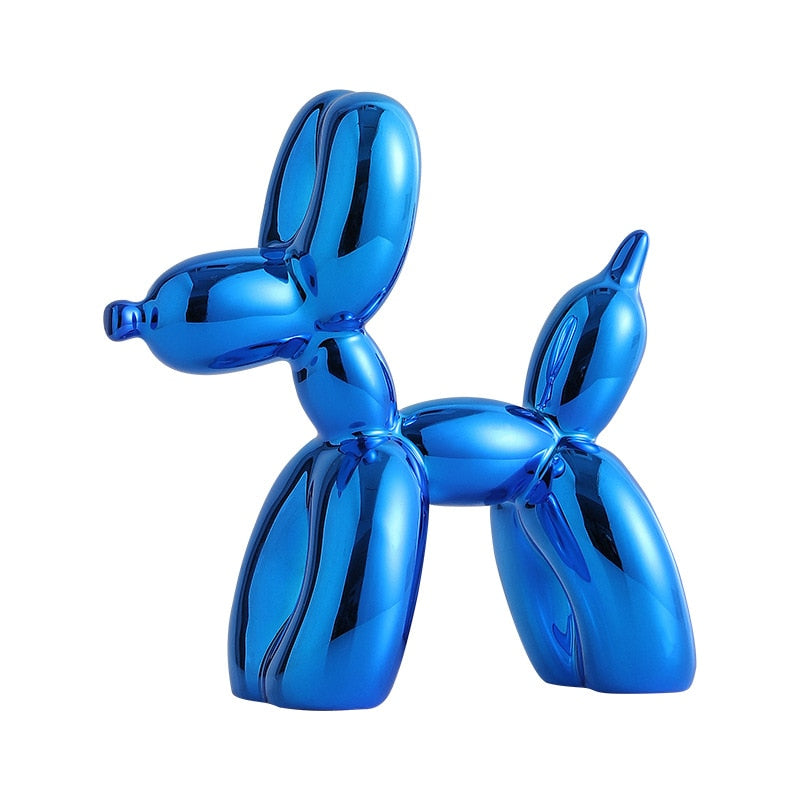 Ballon-Hund-Skulptur, Ballon-Kunst-Statue, Mini-Sammelfigur, Heimdekoration, Kunstharz-Figur, Schreibtisch-Accessoires, Raumdekoration 