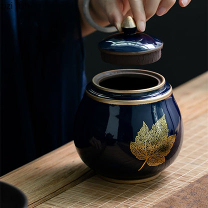 Keramik Tee Glas Tee Caddy Tee Box Lagerung Organizer Tee Behälter Feuchtigkeit-beweis Versiegelt Tank Lagerung Tank Candy Jar lagerung Box