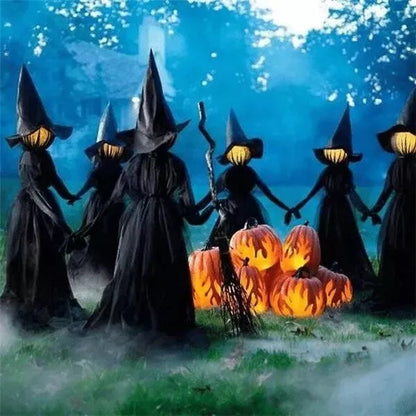 170cm Halloween Light-Up Witches Ghost Halloween Decoration Horror Proviss Creepy Skeleton for Halloween Decoration
