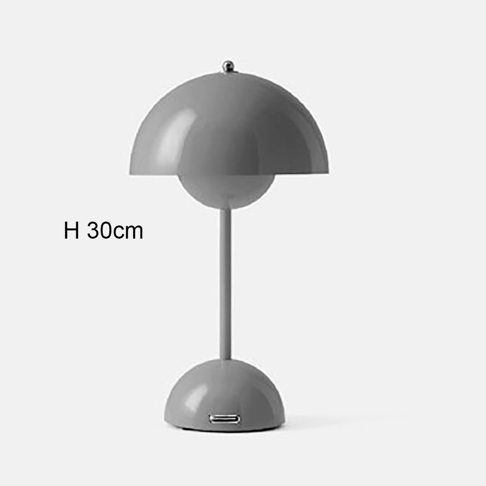 Cendawan bunga cendawan boleh dicas semula lampu meja lampu lampu meja untuk sentuhan sentuhan bilik tidur cahaya malam moden hoom moden