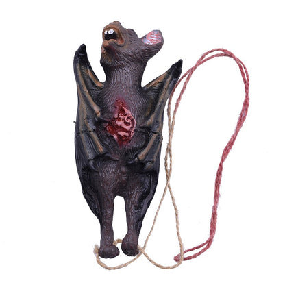 ホラーハロウィーン飾り吊りペンダント怖い血まみれのマウスバットフィンガーハンギングプロップ