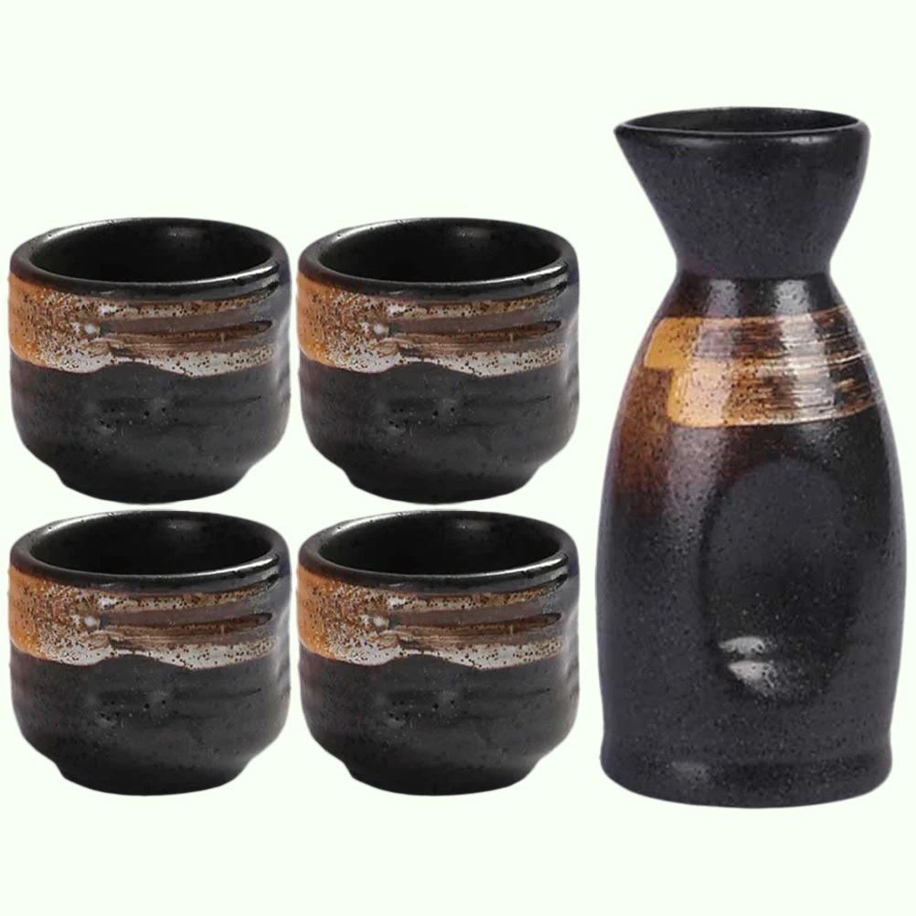 Sake Set Japanese Cups Bottle Pot Teacups Te Ceramic Porslin Cup Style Glasögon Ris Jar Shot Hot Saki Pottery Accessories