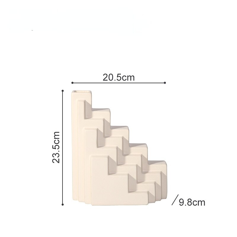 אגרטל קרמיקה גיאומטרי יצירתי אגרטל עיצוב מודרני מרפסת סלון מרפסת ארון יין קישוט קישוטים לקישוט הבית