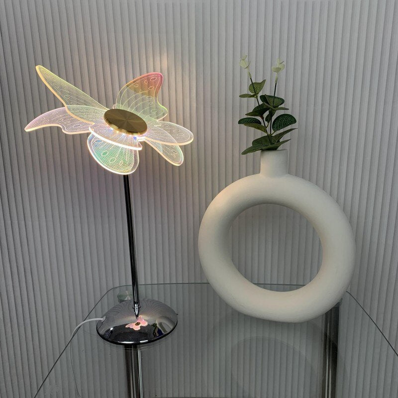 Hjemdekoration Atmosfære Lys Farverig hollandsk vindmølle -ins bordlys Kreativ atmosfære Lys Aurora Akrylrumindretning