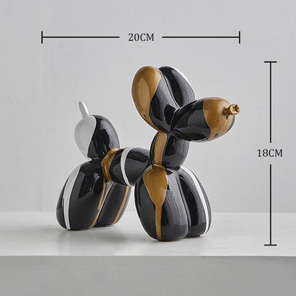 Patung Patung Anjing Balon Patung Patung Hewan Kreatif Nordic Home Decoration Accessories for Living Room Animal Figure
