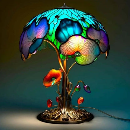 סדרת צמחים פטריות מנורת שולחן קישוט ביתי קישוט שרף סגנון פנטזיה אירופאי
