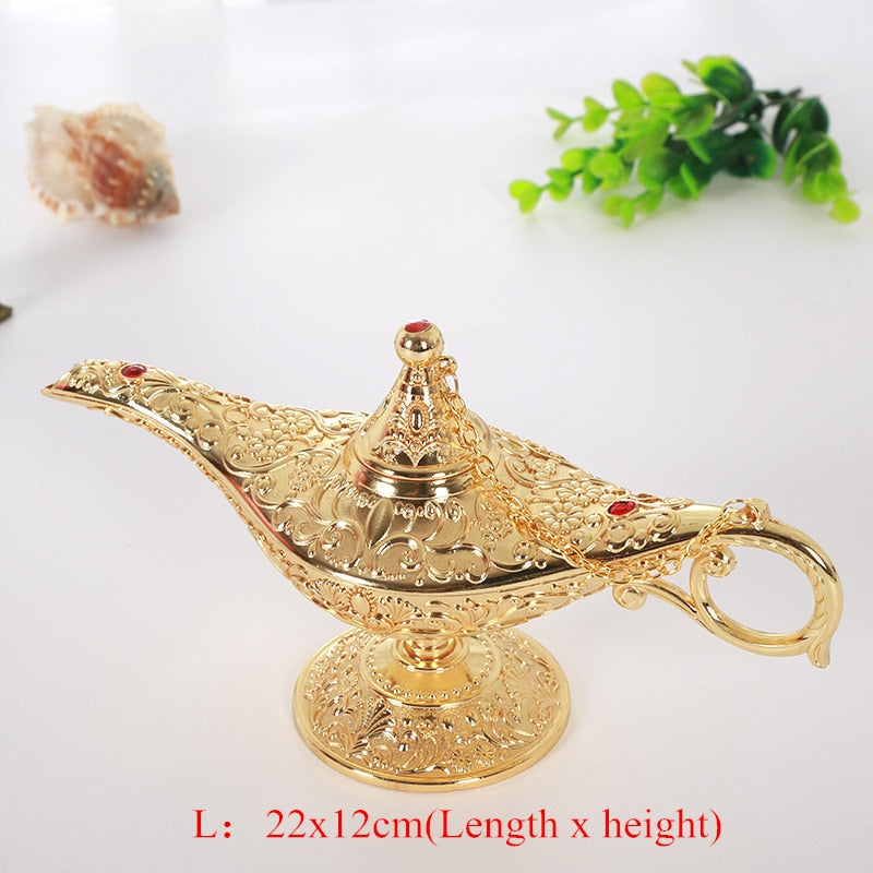 Vintage legenda Aladdin Lamp Magic Genie Winging Ligh stolní dekorační řemesla pro domácí svatební dekoraci dárek pro výzdobu party domů