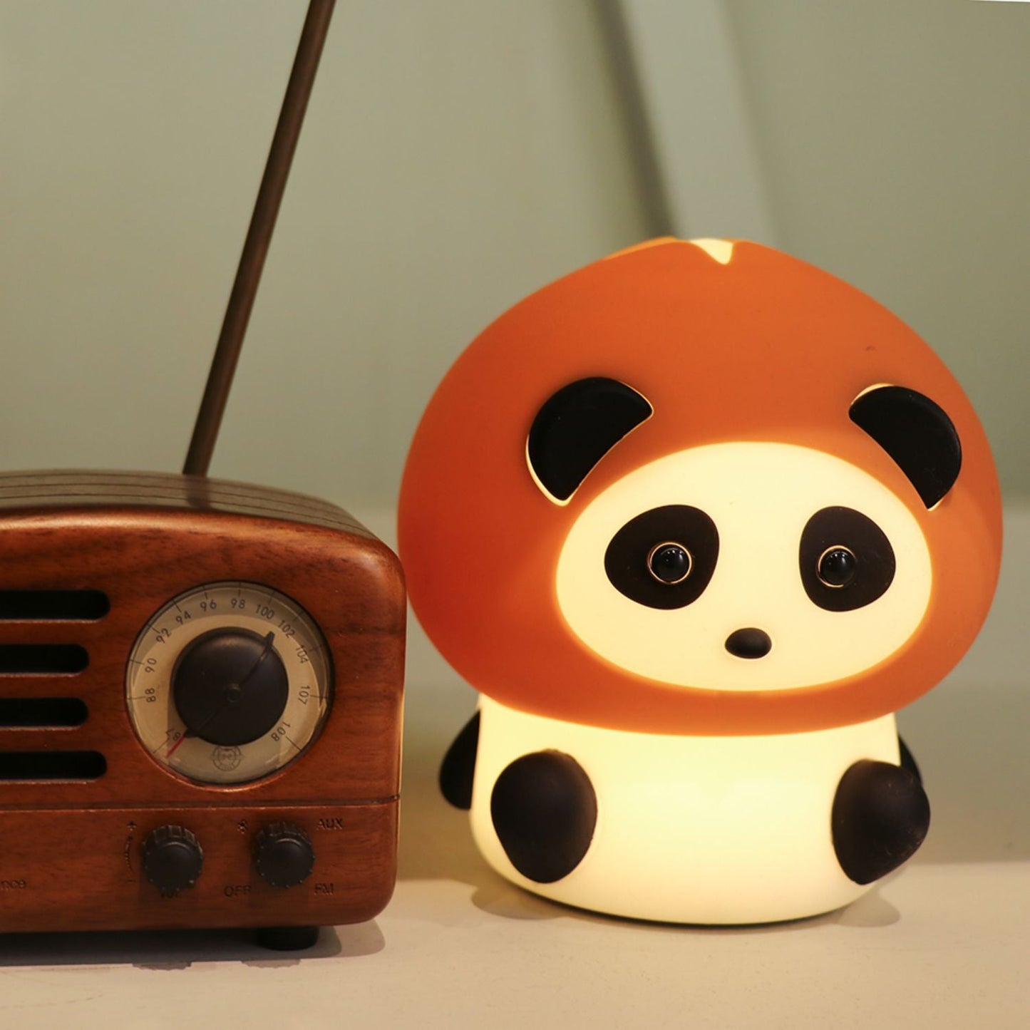 Panda noční světla pro děti roztomilé zvíře silikonový načasování dobíjecí lampa karikatura panda dekorace ložnice děti chlapci dívky dárek